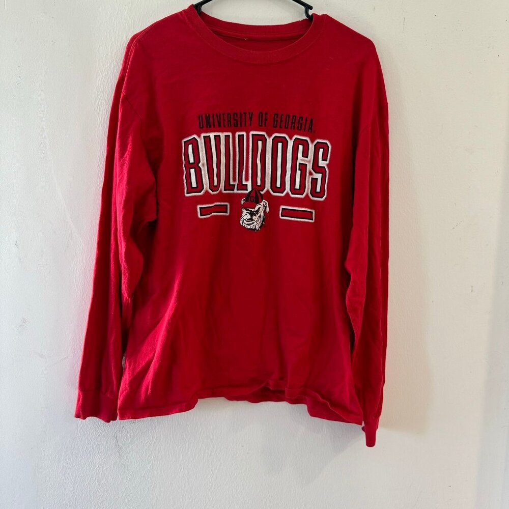 University Of Georgia Bulldogs Womens L Red Long Sleeve Shirt College Football